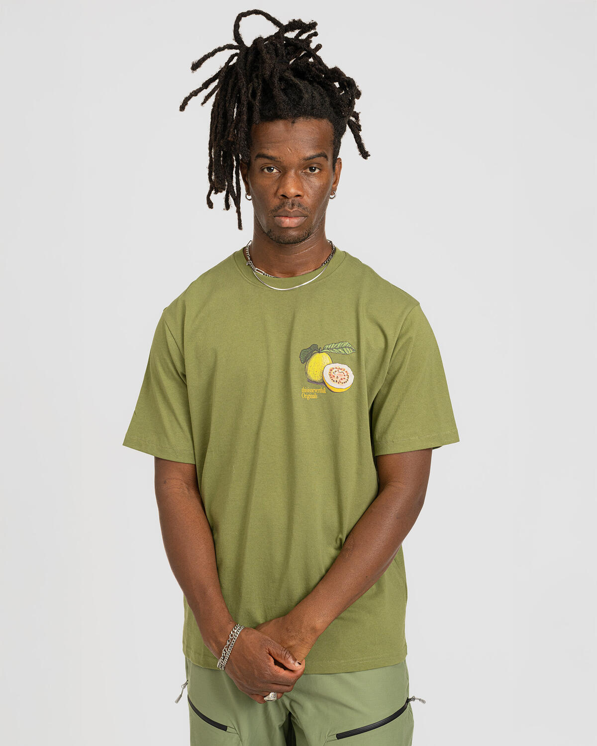 Thisisneverthat Guava Tee | TN253TTSST09-MSGR | AFEW STORE